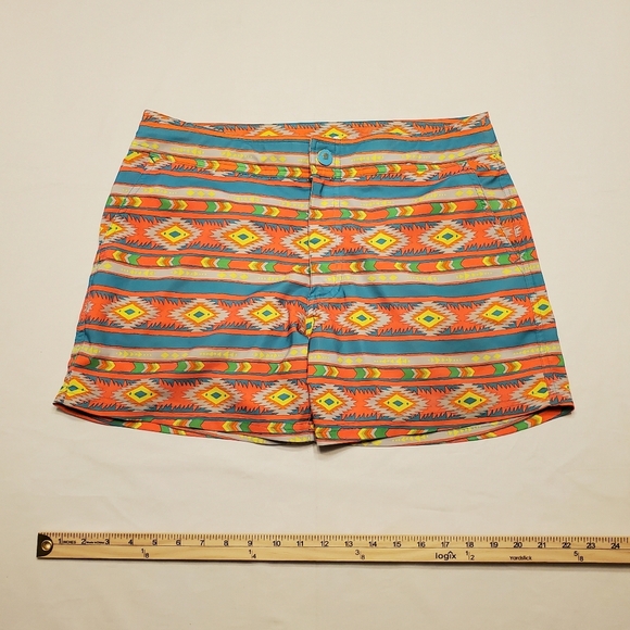 Chubbies Board Shorts/Swim Trunks Women's Size Medium Aztec Print Lined Inside. - Picture 1 of 9